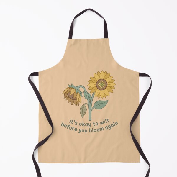Item preview, It's Okay To Wilt Before You Bloom Again Sticker | Sunflower Mental Health Self Compassion Quote Illustration Art designed and sold by cannsuh.