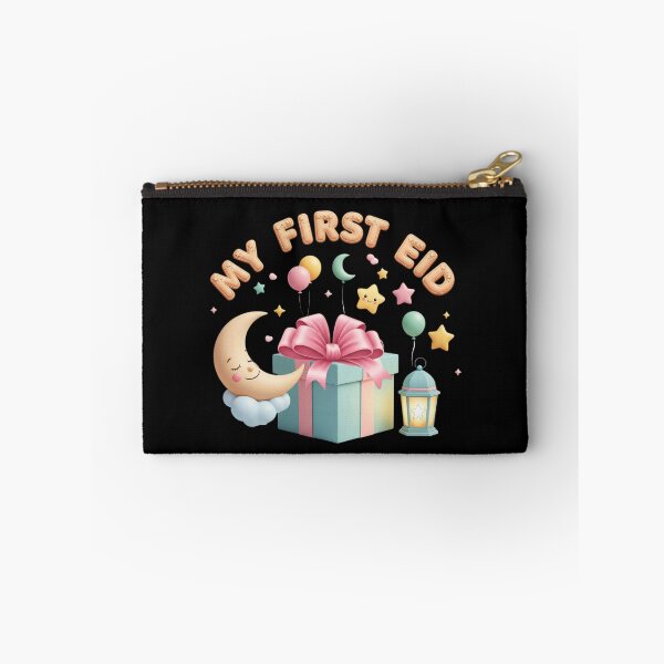 Item preview, "My First Eid" 3D Pastel Gift Box, Moon & Cookie Letters (V.1) designed and sold by D-Islamic.