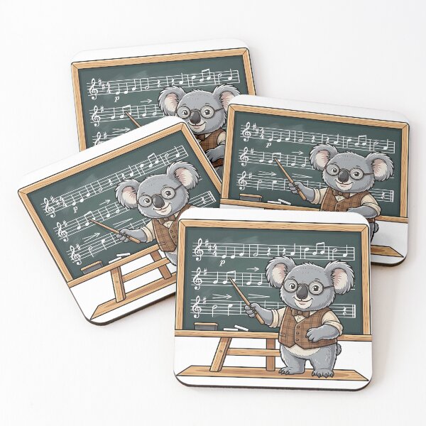 Item preview, Cute Koala Music Teacher - Funny Animal Music Class Illustration designed and sold by Wild-way Art.