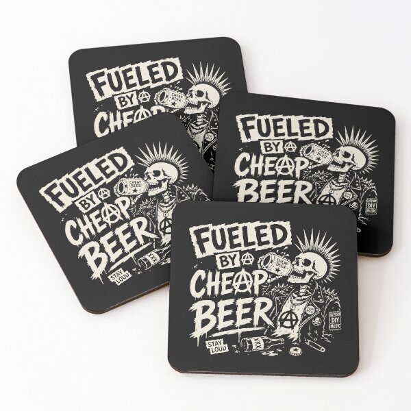Item preview, Fueled By Cheap Beer Punk Rock Skeleton designed and sold by FeverVoid.