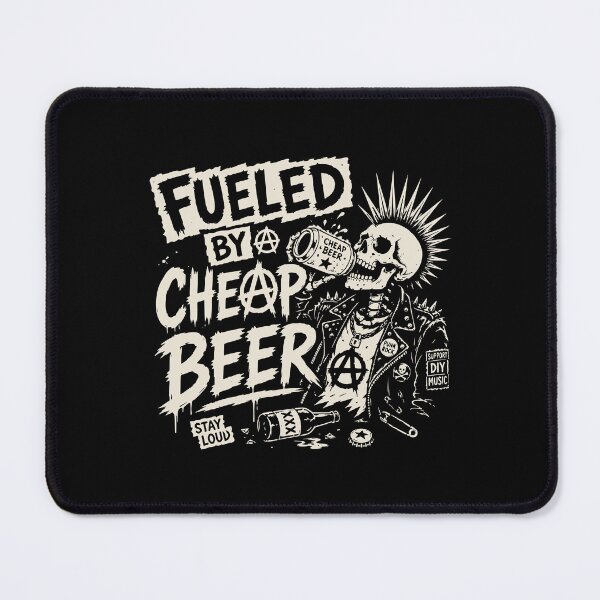 Item preview, Fueled By Cheap Beer Punk Rock Skeleton designed and sold by FeverVoid.
