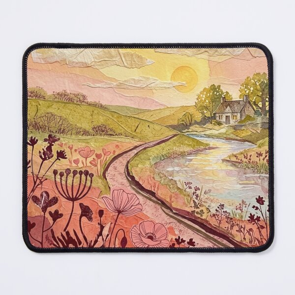 Item preview, A wooden cottage by the river. designed and sold by elegantpaterns.