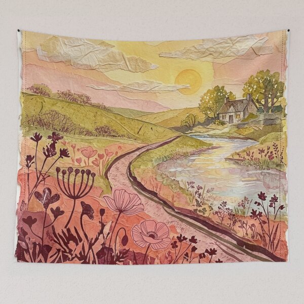 Item preview, A wooden cottage by the river. designed and sold by elegantpaterns.