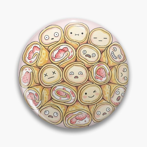 Item preview, Cute Strawberry Crepe Rolls Kawaii Dessert Patterncrepe designed and sold by DuckOddity.