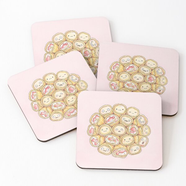 Item preview, Cute Strawberry Crepe Rolls Kawaii Dessert Patterncrepe designed and sold by DuckOddity.