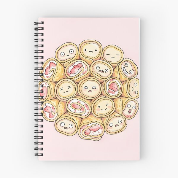 Item preview, Cute Strawberry Crepe Rolls Kawaii Dessert Patterncrepe designed and sold by DuckOddity.