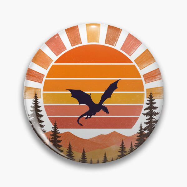 Item preview, Distressed Retro Dragon Sunset designed and sold by HideawayMtn.