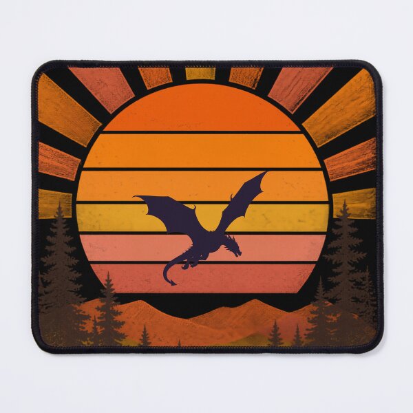 Item preview, Distressed Retro Dragon Sunset designed and sold by HideawayMtn.