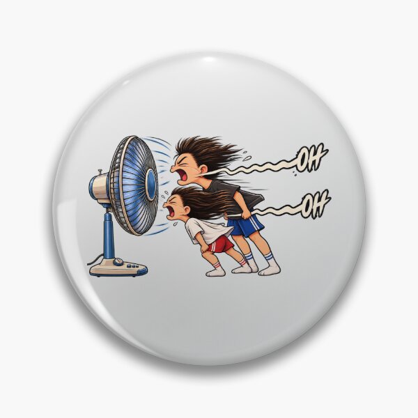 Item preview,  Funny Fan Blown Away Cartoon Summer Humor designed and sold by waikibi ⭐⭐⭐⭐⭐.