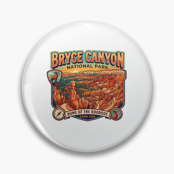 Item preview, Bryce Canyon National Park Utah Home of the Hoodoos Badge designed and sold by LittleArij.
