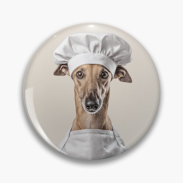 Item preview, Greyhound Chef Dog Funny Cooking Apron Hat Cute Pet Portrait designed and sold by LazyOwlStore.