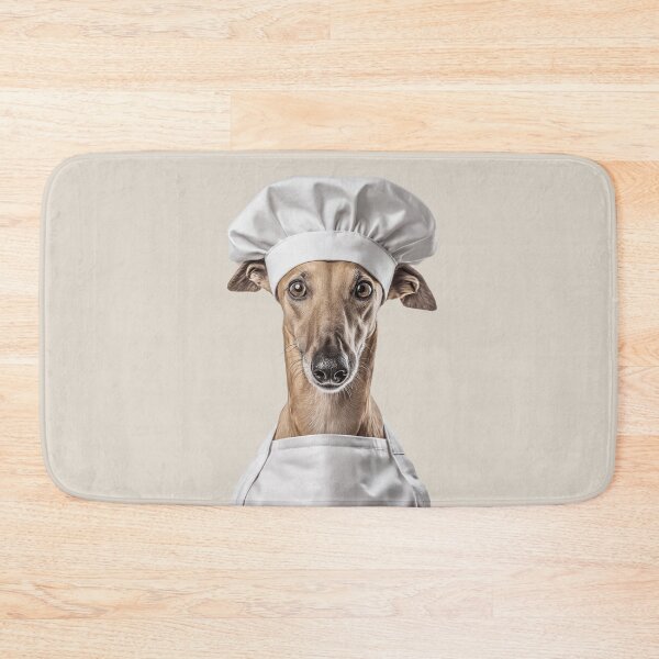 Item preview, Greyhound Chef Dog Funny Cooking Apron Hat Cute Pet Portrait designed and sold by LazyOwlStore.