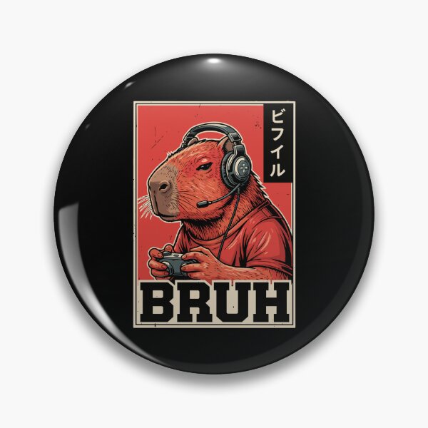 Item preview, Bruh Capybara Gaming Gamer Rodent designed and sold by PopStars1993.