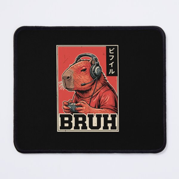 Item preview, Bruh Capybara Gaming Gamer Rodent designed and sold by PopStars1993.