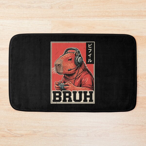 Item preview, Bruh Capybara Gaming Gamer Rodent designed and sold by PopStars1993.