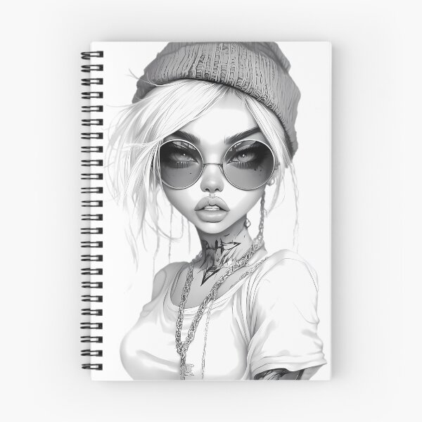 Aperçu de l'œuvre Esprit rock d'une fille métalleuse créée et vendue par Retro Whimsy.