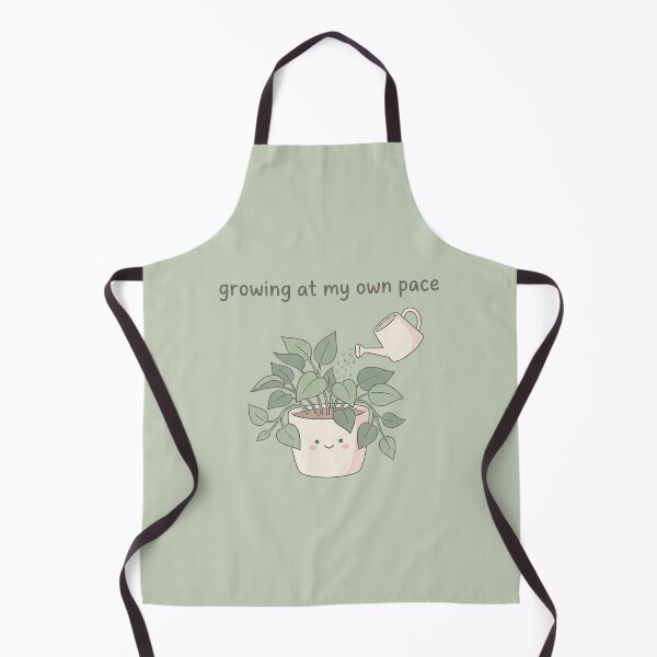 Item preview, Growing At My Own Pace Sticker | Cute Kawaii Plant Pot Self Growth Mental Health Quote Illustration Art designed and sold by cannsuh.