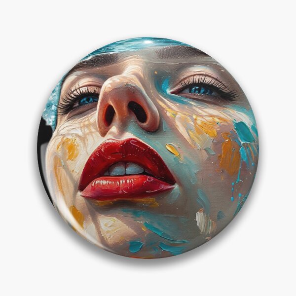 Item preview, Red Lips Underwater Splash - Acrylic Water Portrait designed and sold by Surviving Monday Club.