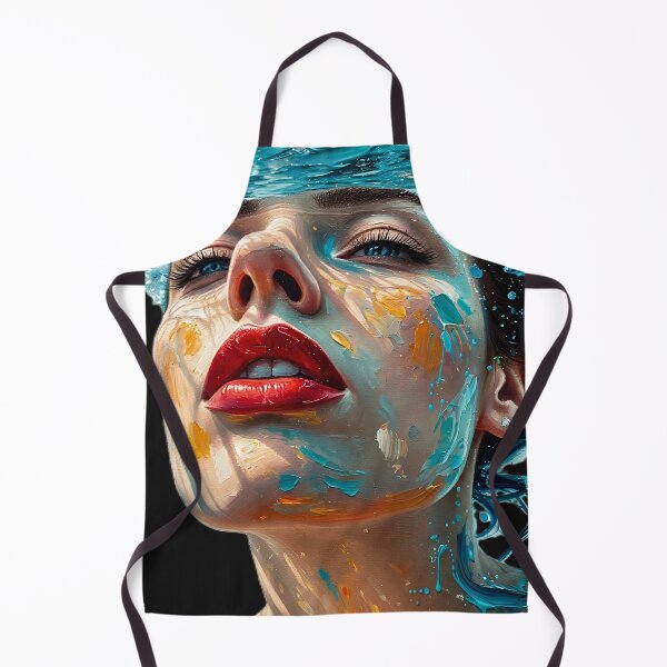 Item preview, Red Lips Underwater Splash - Acrylic Water Portrait designed and sold by Surviving Monday Club.