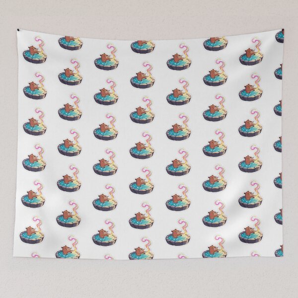 Item preview, Pixel Aurora Capybara Bather designed and sold by One More Run.