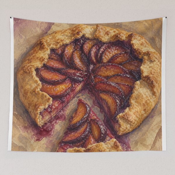 Item preview, Fruit Galette Slice Watercolour Cottagecore designed and sold by GoldenHourWalls.