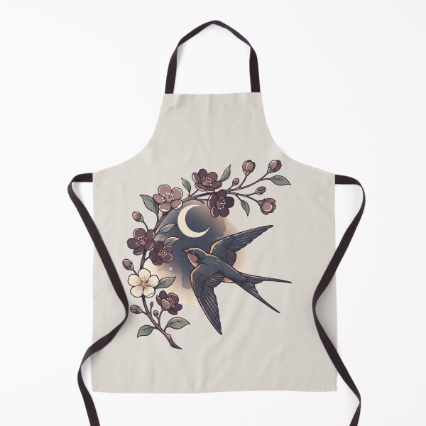 Item preview, Swallows Blossoms Mystic Crescent Moon designed and sold by MythicCotton.