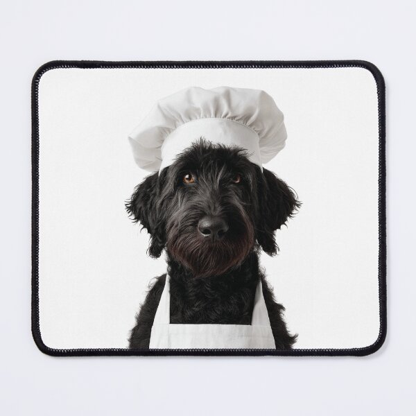 Item preview, Black Russian Terrier Chef Dog Funny Cooking Apron Hat designed and sold by LazyOwlStore.