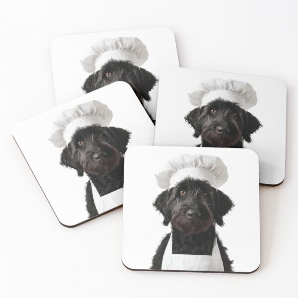 Item preview, Black Russian Terrier Chef Dog Funny Cooking Apron Hat designed and sold by LazyOwlStore.