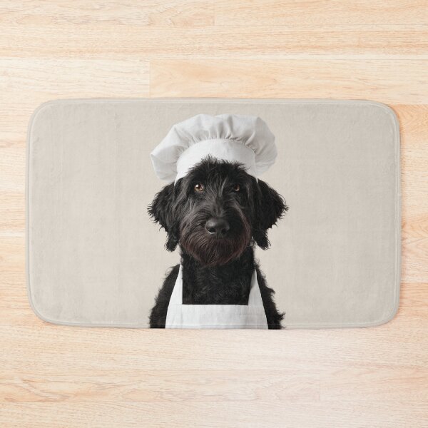 Item preview, Black Russian Terrier Chef Dog Funny Cooking Apron Hat designed and sold by LazyOwlStore.