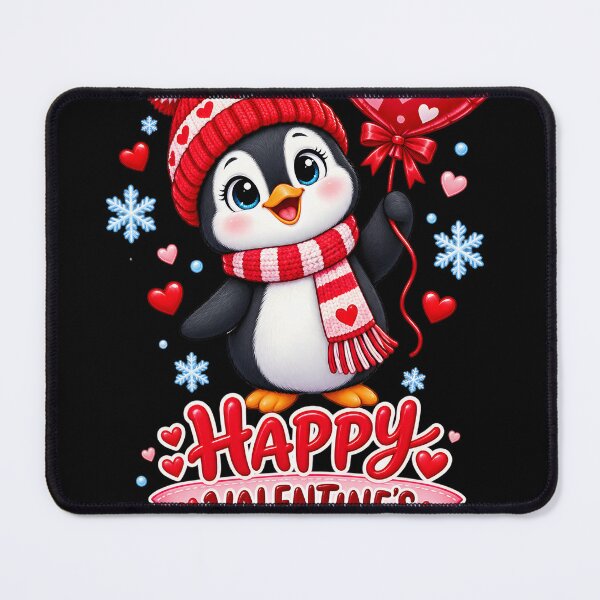 Item preview, Happy Valentine’s Day – Cute Penguin With Heart Balloon designed and sold by Ajdaprint.