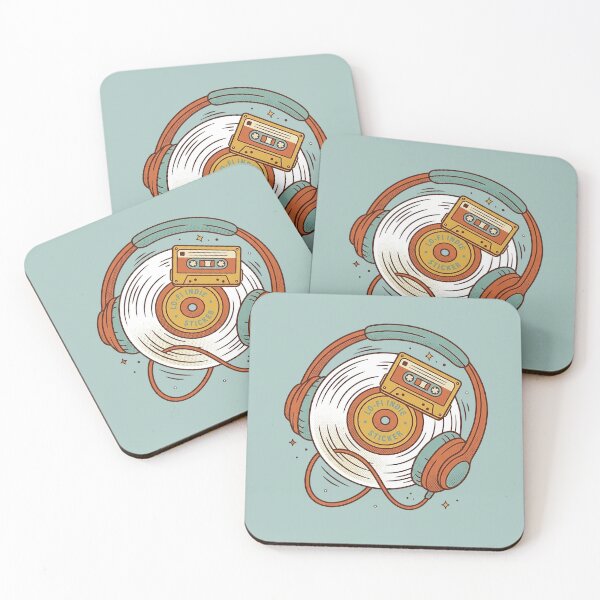 Item preview, Lo-Fi Indie Music Sticker | Retro Vinyl Record Cassette Tape Headphones Vintage Music Illustration Art designed and sold by cannsuh.