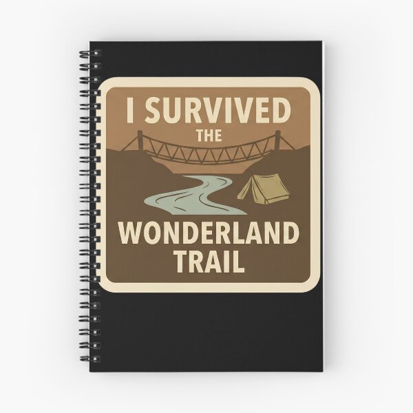 Item preview, I Survived The Wonderland Trail Mount Rainier Hiking Sign Badge designed and sold by LittleArij.