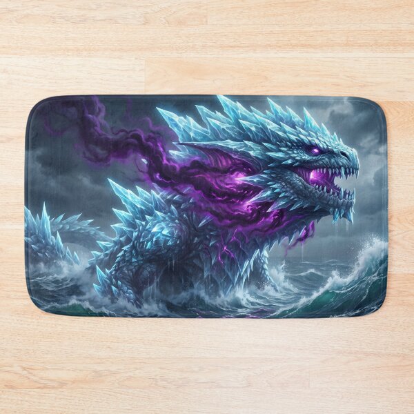 Item preview, Corrupted Glacial Leviathan Epic Ice Sea Dragon Fantasy Art designed and sold by TheRichGallery.