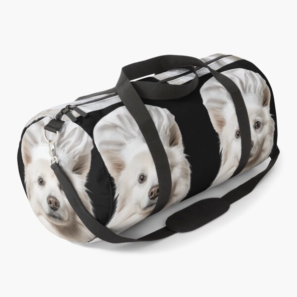 Item preview, American Eskimo Dog Chef Funny Cooking Apron Hat Cute Pet Portrait designed and sold by LazyOwlStore.