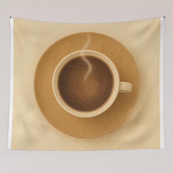 Item preview, Morning Cup Watercolour Cottagecore designed and sold by GoldenHourWalls.
