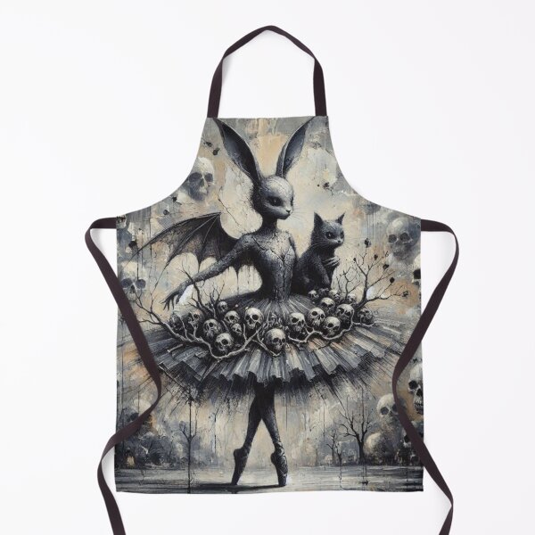 Item preview, Gothic Bunny Ballerina Bat Wings Black Cat Skull designed and sold by LujziWorld.