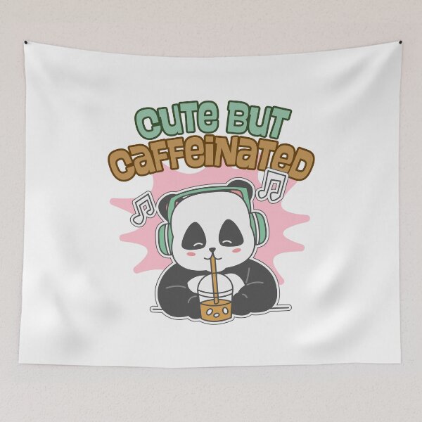 Item preview, Cute But Caffeinated Panda designed and sold by MiaBellaGirl.