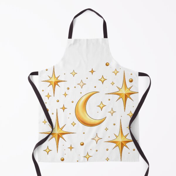 Item preview, Golden Crescent Moon and Sparkling Stars designed and sold by TinyWeird.