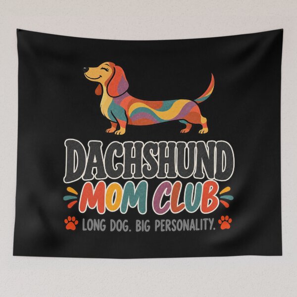 Item preview, Dachshund Mom Club – Long Dog Big Personality Retro Design designed and sold by Williams Anderson.