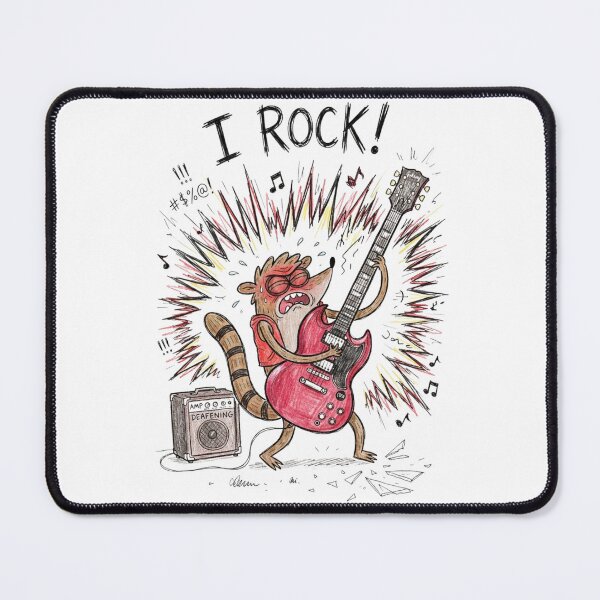Item preview, Rigby Playing Electric Guitar I Rock Regular Show Fan Art designed and sold by FreakToons.