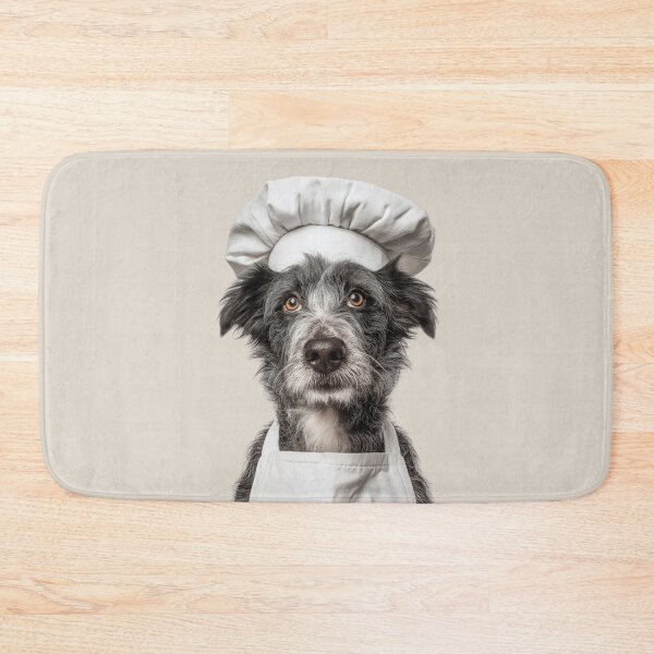 Item preview, Mudi Chef Dog Funny Cooking Apron Hat Cute Pet Portrait designed and sold by LazyOwlStore.