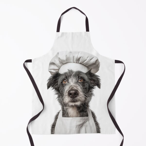 Item preview, Mudi Chef Dog Funny Cooking Apron Hat Cute Pet Portrait designed and sold by LazyOwlStore.