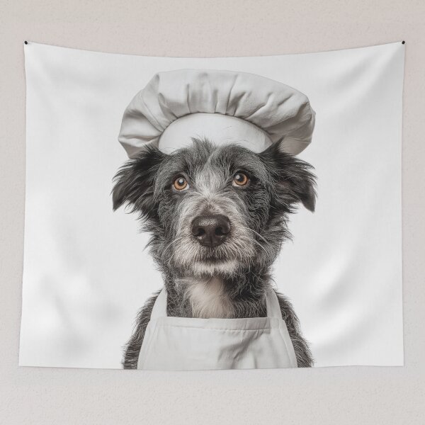 Item preview, Mudi Chef Dog Funny Cooking Apron Hat Cute Pet Portrait designed and sold by LazyOwlStore.