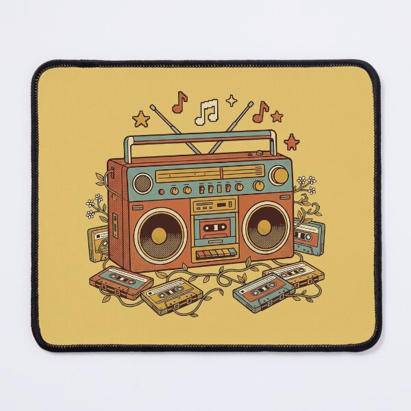 Item preview, Retro Boombox Cassette Tape Sticker | Vintage 80s Music Ghetto Blaster Floral Nostalgic Illustration Art designed and sold by cannsuh.