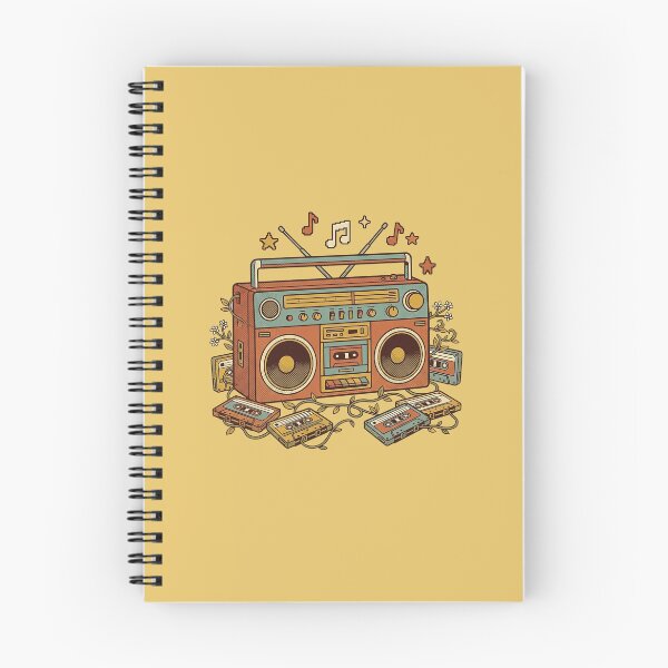 Item preview, Retro Boombox Cassette Tape Sticker | Vintage 80s Music Ghetto Blaster Floral Nostalgic Illustration Art designed and sold by cannsuh.