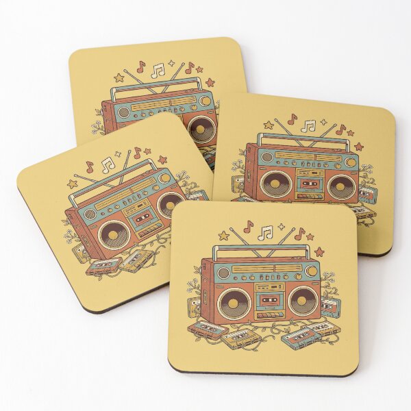 Item preview, Retro Boombox Cassette Tape Sticker | Vintage 80s Music Ghetto Blaster Floral Nostalgic Illustration Art designed and sold by cannsuh.