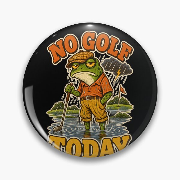 Item preview, No Golf Today – Grumpy Frog Golfer in the Rain designed and sold by Ajdaprint.