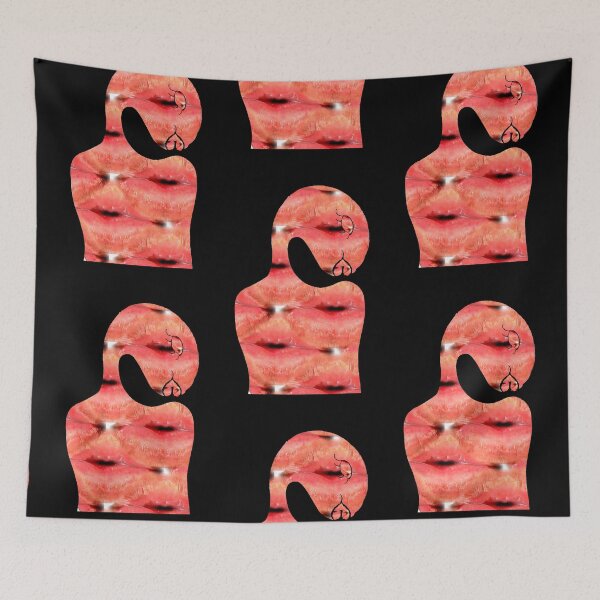 Item preview, Surreal Lips Pattern Silhouette Art designed and sold by MAMA.art.Rio <Marsailhe_Milward>.