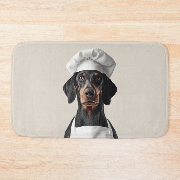 Item preview, Black and Tan Coonhound Chef Dog Funny Cooking Apron Hat designed and sold by LazyOwlStore.