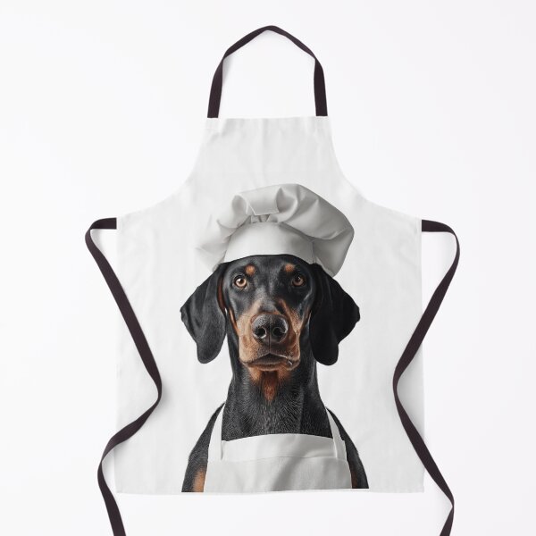 Item preview, Black and Tan Coonhound Chef Dog Funny Cooking Apron Hat designed and sold by LazyOwlStore.